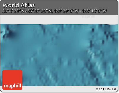 Satellite 3D Map of the Area around 26° 21' 4" N, 123° 10' 30" W