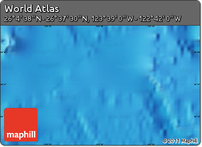 Physical Map of the Area around 26° 21' 4" N, 123° 10' 30" W