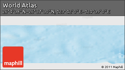 Physical Panoramic Map of the Area around 26° 21' 4" N, 124° 10' 30" E