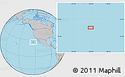 Gray Location Map of the area around 26° 21' 4" N, 124° 1' 30" W
