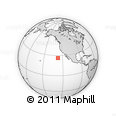 Outline Map of the Area around 26° 21' 4" N, 127° 25' 30" W, rectangular outline