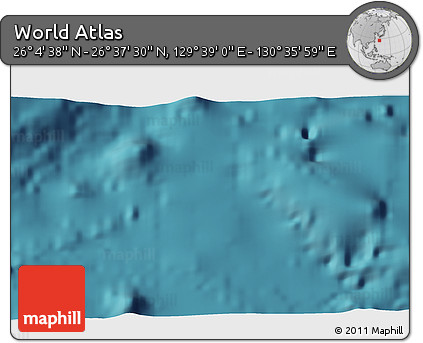 Satellite 3D Map of the Area around 26° 21' 4" N, 130° 7' 30" E