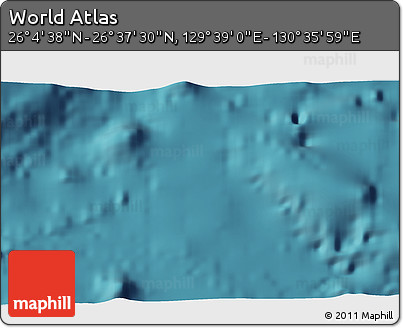 Satellite 3D Map of the Area around 26° 21' 4" N, 130° 7' 30" E