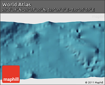 Satellite 3D Map of the Area around 26° 21' 4" N, 130° 7' 30" E