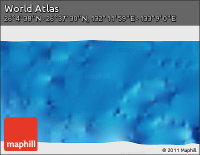 Physical 3D Map of the Area around 26° 21' 4" N, 132° 40' 30" E