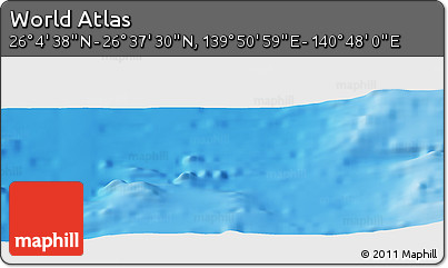 Physical Panoramic Map of the Area around 26° 21' 4" N, 140° 19' 29" E