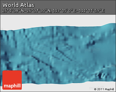 Satellite 3D Map of the Area around 26° 21' 4" N, 143° 43' 29" E