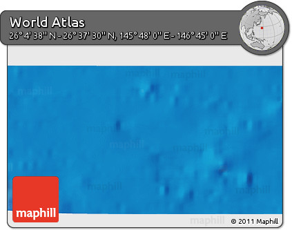 Physical 3D Map of the Area around 26° 21' 4" N, 146° 16' 30" E