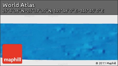 Physical Panoramic Map of the Area around 26° 21' 4" N, 146° 16' 30" E
