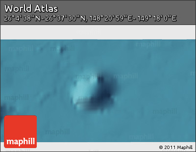 Satellite 3D Map of the Area around 26° 21' 4" N, 148° 49' 29" E