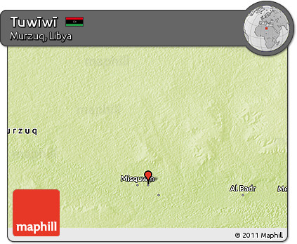 Physical 3D Map of Tuwīwī