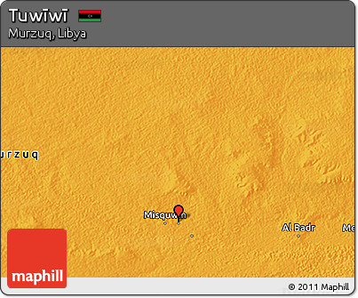 Political 3D Map of Tuwīwī