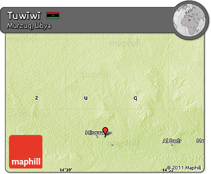 Physical Map of Tuwīwī