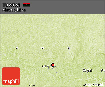 Physical Map of Tuwīwī
