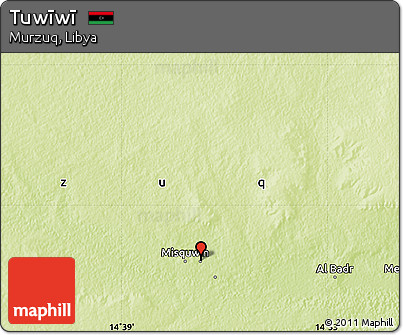 Physical Map of Tuwīwī