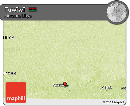 Physical Panoramic Map of Tuwīwī
