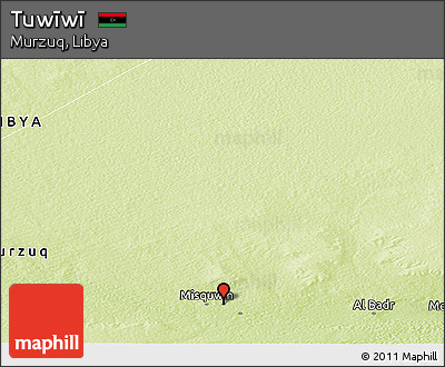 Physical Panoramic Map of Tuwīwī