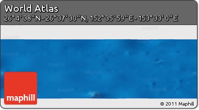 Physical Panoramic Map of the Area around 26° 21' 4" N, 153° 4' 29" E