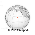 Outline Map of the Area around 26° 21' 4" N, 153° 46' 30" W, rectangular outline