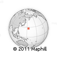 Outline Map of the Area around 26° 21' 4" N, 154° 46' 30" E, rectangular outline