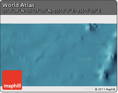 Satellite 3D Map of the Area around 26° 21' 4" N, 155° 37' 30" E