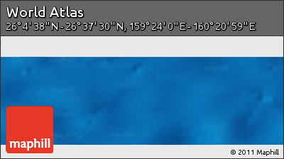 Physical Panoramic Map of the Area around 26° 21' 4" N, 159° 52' 30" E