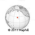Outline Map of the Area around 26° 21' 4" N, 160° 34' 29" W, rectangular outline
