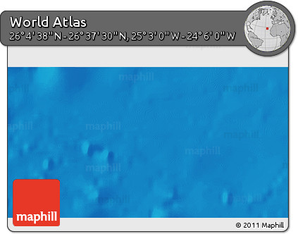 Physical 3D Map of the Area around 26° 21' 4" N, 24° 34' 30" W