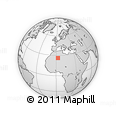 Outline Map of the Area around 26° 21' 4" N, 2° 37' 30" E, rectangular outline