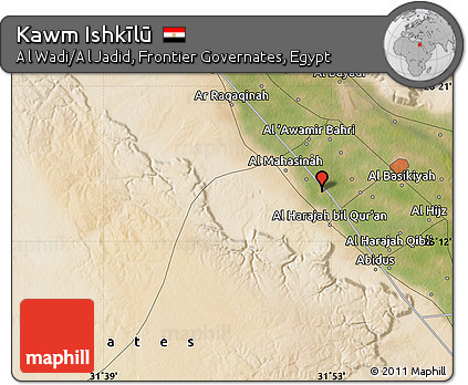 Satellite Map of Kawm Ishkīlū