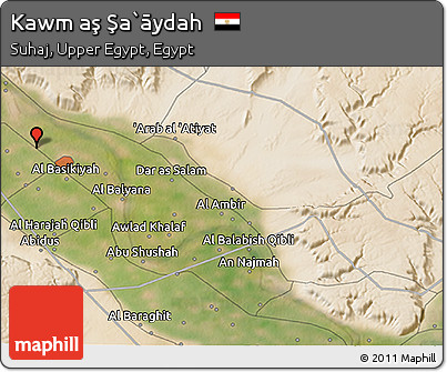 Satellite 3D Map of Kawm Aş Şa`āydah