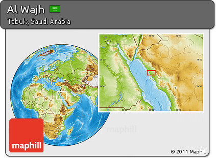 Physical Location Map of Al Wajh