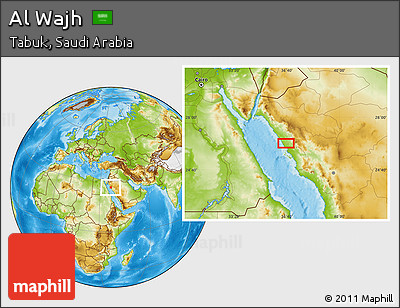 Physical Location Map of Al Wajh