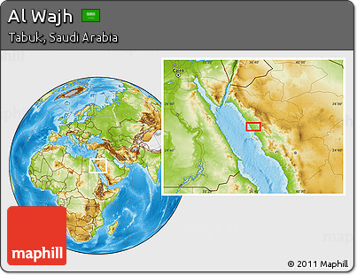 Physical Location Map of Al Wajh