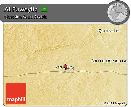 Physical 3D Map of Al Fuwayliq