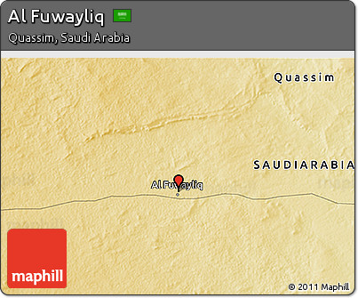 Physical 3D Map of Al Fuwayliq