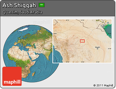 Satellite Location Map of Ash Shiqqah