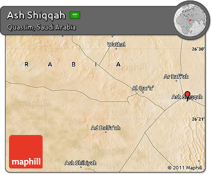 Satellite Map of Ash Shiqqah