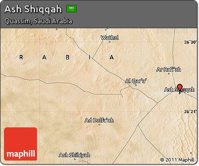 Satellite Map of Ash Shiqqah