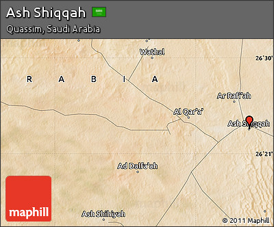 Satellite Map of Ash Shiqqah