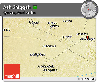 Physical Panoramic Map of Ash Shiqqah