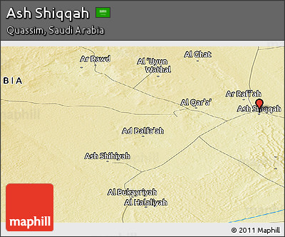 Physical Panoramic Map of Ash Shiqqah