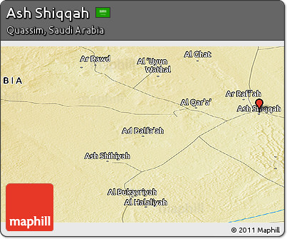 Physical Panoramic Map of Ash Shiqqah