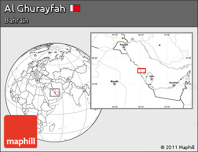 Blank Location Map of Al Ghurayfah
