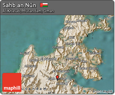 Satellite Map of Sahb An Nūn