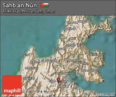 Satellite Map of Sahb An Nūn