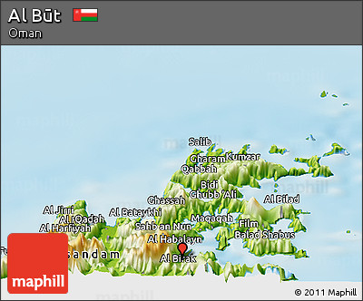 Physical Panoramic Map of Al Būt