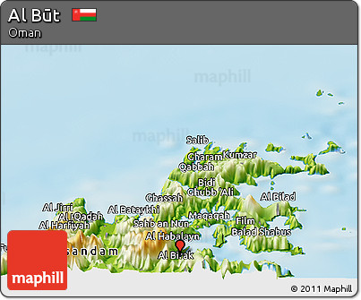 Physical Panoramic Map of Al Būt