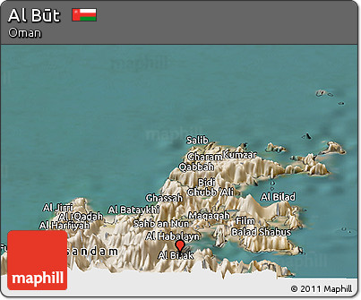 Satellite Panoramic Map of Al Būt