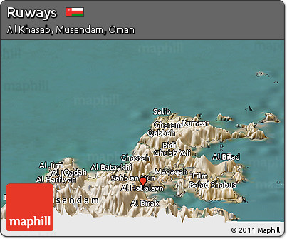 Satellite Panoramic Map of Ruways